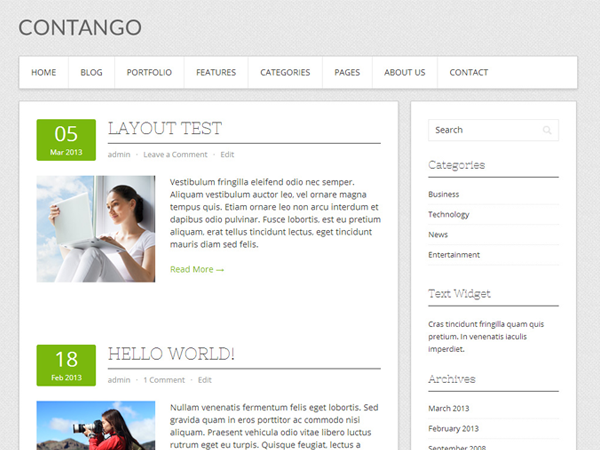 Contango - Best WordPress Blog Theme