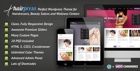 Hairpress - WordPress Theme for Hair Salons