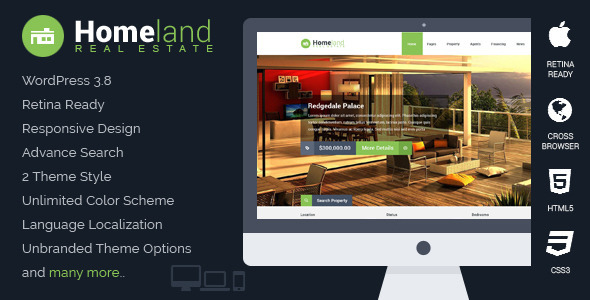 Homeland - Responsive Real Estate WordPress Theme