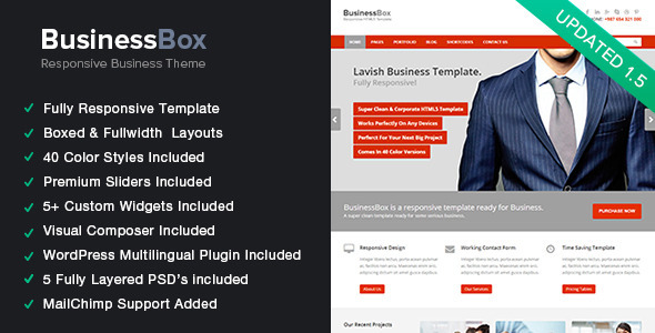 BusinessBox - Responsive Business WordPress Theme