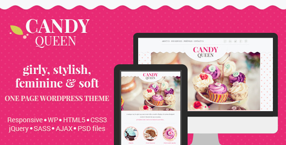 Candy Queen - Responsive One Page Theme