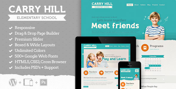 Carry Hill School - Responsive WordPress Theme