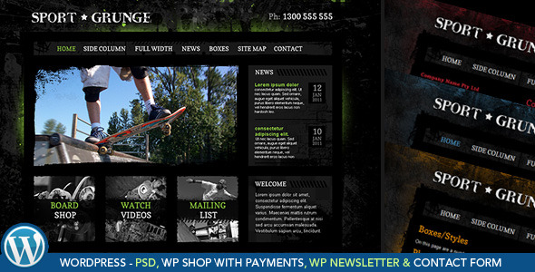 Dirt, Sport and Grunge - WooCommerce Shop Theme