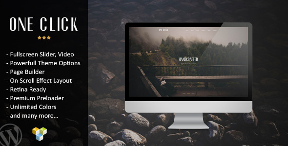 One Click - Parallax One Page WordPress Theme