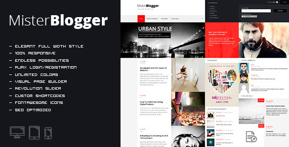 MisterBlogger - Blog, Magazine WordPress Theme