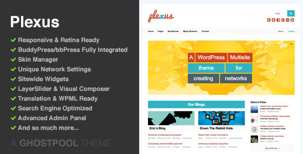 Plexus - Network WordPress & BuddyPress Theme