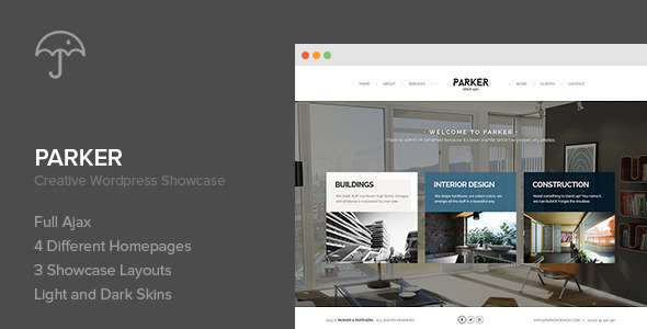 Parker - Creative WordPress Showcase Theme