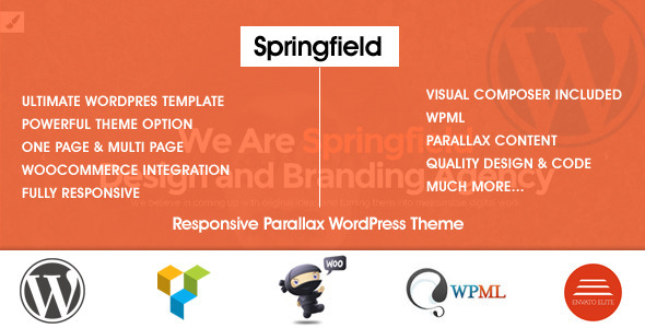 Springfield - Responsive Parallax WordPress Theme