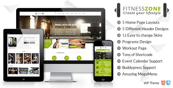 Fitness Zone - Gym, Sports WordPress Theme
