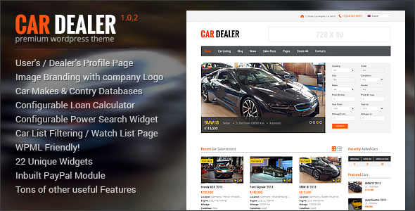 Car Dealer - Auto Dealer Responsive WP Theme