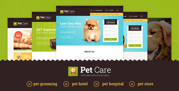 Pet Care WordPress Themes